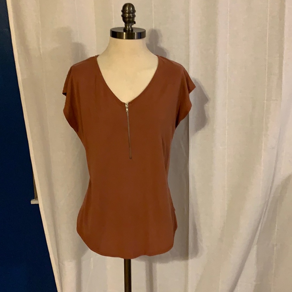 Half zip blouse